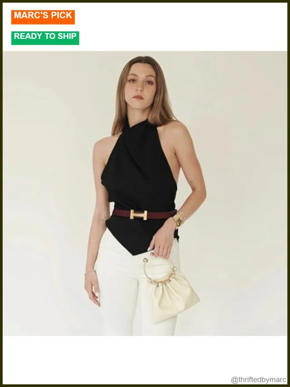 Fashion Waist Belt with Detachable Gold Buckle for Jeans Dresses